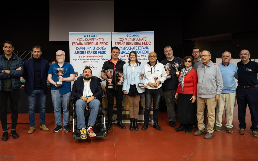 La Roda acoge el Campeonato de España de Ajedrez de la FEDC, reafirmando cuatro décadas de vínculo con la ONCE