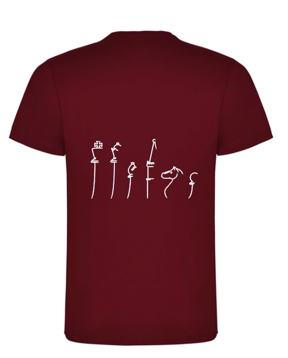 Camiseta oficial Open Chess La Roda – Granate - Imagen 2